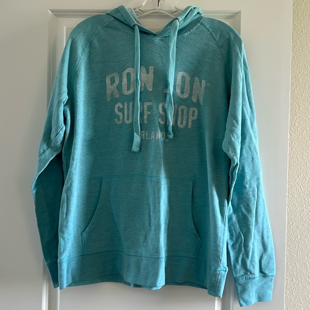 Ron Jon Surf Shop Teal Hoodie size L